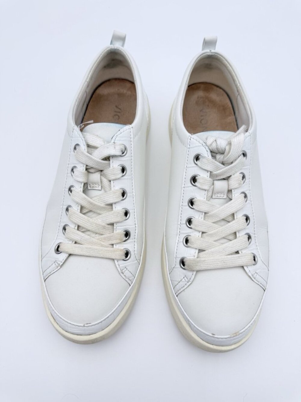 Vionic Women’s Winny White Leather Croc Embossed Platform Sneakers Sz 8.5 - Picture 5 of 9
